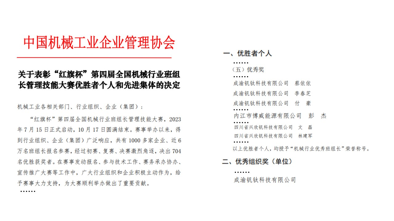 喜訊！釩鈦科技再獲7項國家級榮譽(圖1)