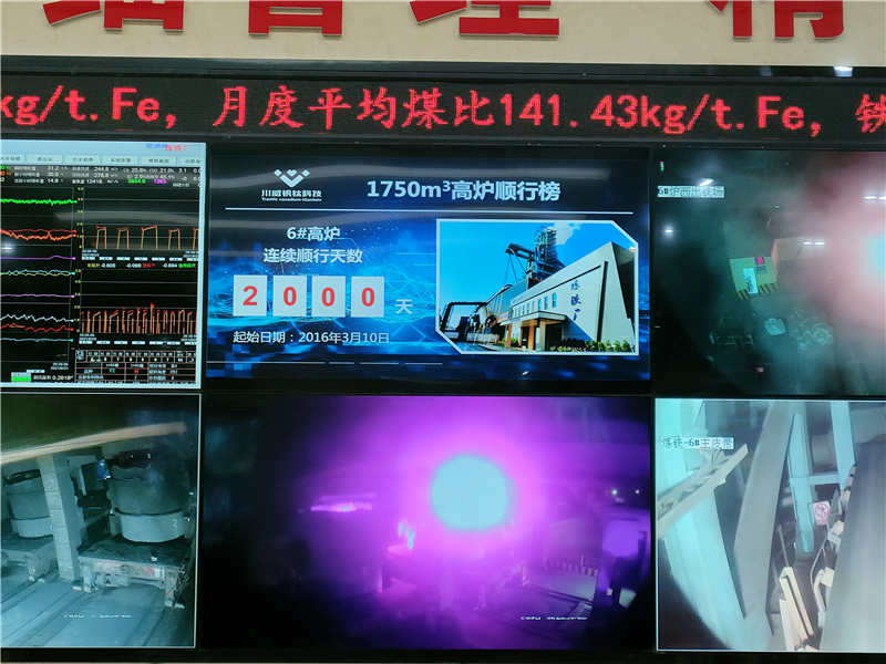 行業(yè)一流 國(guó)際領(lǐng)先 ——川威1750m3高爐釩鈦礦冶煉順行突破2000天(圖2)
